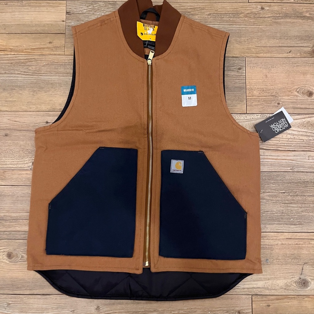 Carhartt Men's Brown and Navy Vest